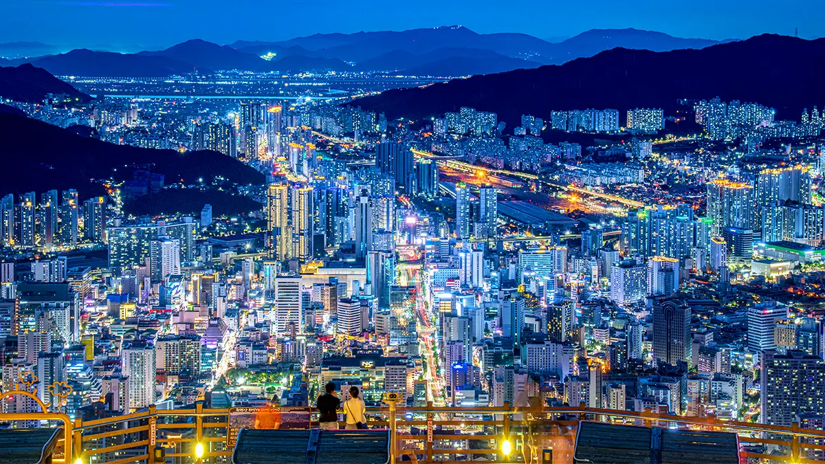 황령산 봉수대에서 본 부산 야경